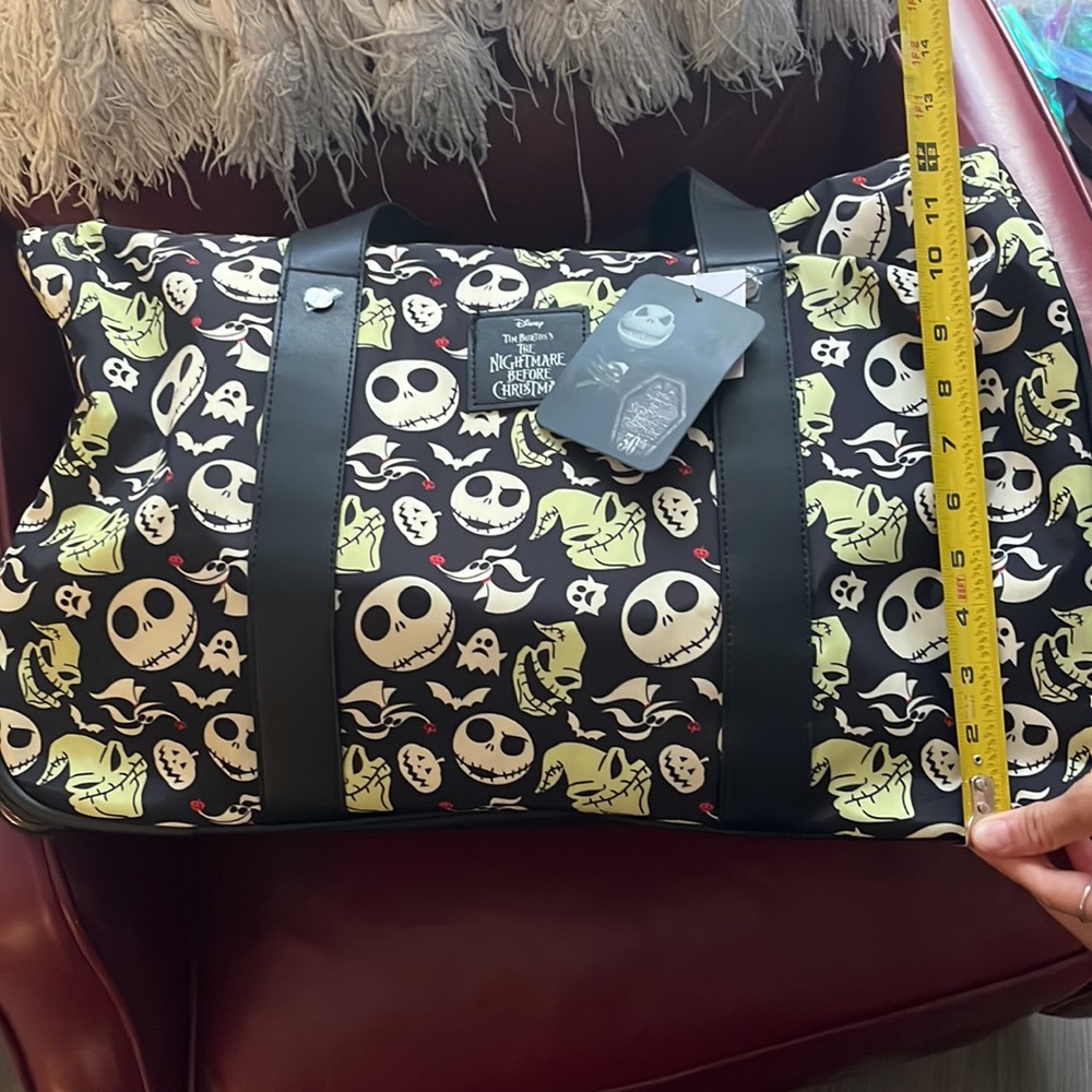 Disneys nightmare before christmas overnight rolling tote travel bag - Picture 4 of 11